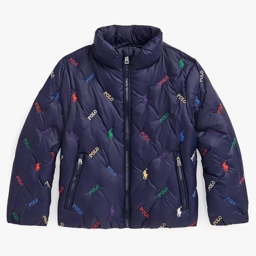 Polo Ralph Lauren big girl logo jacket size 12:14 navy color